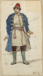 Vasnetsov, Viktor Mikhaylovich - Prince. Costume design for the opera Rusalka by A. Dargomyzhsky