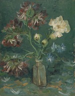 Gogh, Vincent, van - Bottle with Peonies and Blue Delphiniums