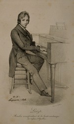 Leprince, Auguste-Xavier - Portrait of the composer Franz Liszt (1811-1886)