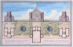Kuvakin, Ivan - Facade and Plan of the Dutch Admiralty in the Catherine Park of Tsarskoe Selo