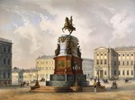 Charlemagne, Adolf - View of the Monument to Emperor Nicholas I on Saint Isaac's Square