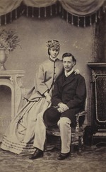 Hansen, Schou & Weller, Copenhagen - Portrait of Grand Duke Nicholas Alexandrovich of Russia (1843-1865) and Princess Dagmar of Denmark (1847-1928)
