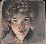 Shevchenko, Alexander Vasilyevich - Portrait of the painter Nadezhda Psishcheva (1881-1913)