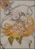 Bakst, Léon - Costume design for the ballet The Firebird (L'oiseau de feu) by I. Stravinsky