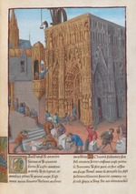 Fouquet, Jean - The Building of the Temple of Solomon. Illustration in Flavius Josephus Antiquities of the Jews (Antiquitatum Iudaicarum)