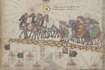 Cresques, Abraham - Caravan on the Silk Road. Detail from the Catalan Atlas