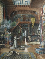 Bourgoin, Marie-Désirée - The actress Sarah Bernhardt (1844-1923) in her studio
