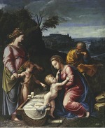 Penni, Gianfrancesco - The Holy Family with the young John the Baptist and Saint Catherine