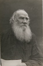 Chertkov, Vladimir Grigorievich - Portrait of the author Count Lev Nikolayevich Tolstoy (1828-1910)