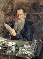 Orlov, Nikolai Vasilievich - Portrait of the author Count Lev Nikolayevich Tolstoy (1828-1910)