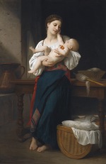 Bouguereau, William-Adolphe - First Caresses