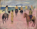 Gauguin, Paul Eugéne Henri - On Horseback at Seashore (II)