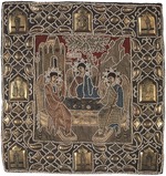 Ancient Russian Art - The Holy Trinity (Podea). The donation by Tsar Boris Godunov to the Monastery