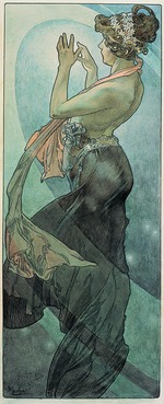 Mucha, Alfons Marie - The Moon and the Stars. Study for The Pole Star