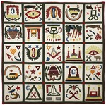 Anonymous master - Cotton Masonic Quilt, Tennessee