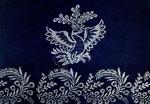 Russian Applied Art - Tablecloth from indigo-dyed linen (Detail)
