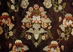 Russian Applied Art - Heavy silk fabric, hand-woven with gold threads