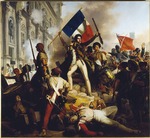 Schnetz, Jean-Victor - Battle outside the Hôtel de Ville, 28 July 1830