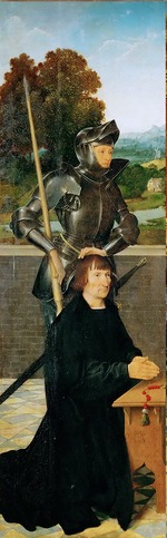 Cleve, Joos van - Saint George and Donor (Winged Altar, Left Panel)