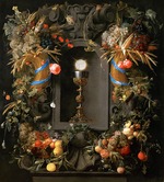 Heem, Jan Davidsz. de - Eucharist in Fruit Wreath
