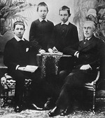 Anonymous - Sergei Rachmaninoff (second from left) with teacher Nikolai Zverev and two classmates at the Moscow Conservatory