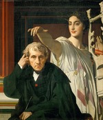 Ingres, Jean Auguste Dominique - Luigi Cherubini and the Muse of Lyric Poetry