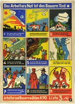 Anonymous - The distress of the worker is the death for the peasant. Workers and peasants vote KPD, list 3