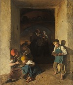 Waldmüller, Ferdinand Georg - Children Receiving their Breakfast