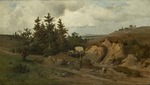 Kosárek, Adolf - Landscape with a Wooden Bridge