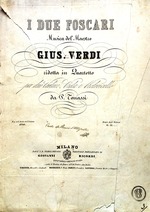 Verdi, Giuseppe - I due Foscari. Quartetto per due Violini, Viola e Violoncello