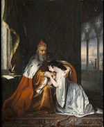Anonymous - Lucrezia begging her father in law Doge Francesco Foscari to interfere in favor of her husband Jacopo