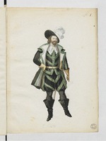 Martin, Hugues - Costume design for the opera Louise Miller by Giuseppe Verdi, Paris Opéra, 02.02.1853