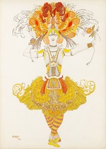 Bakst, Léon - Costume design for the ballet The Firebird (L'oiseau de feu) by I. Stravinsky