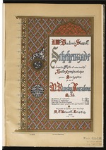 Anonymous - Cover of the first edition of the score of ballet Sheherazade by N. Rimsky-Korsakov