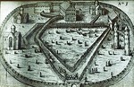Bry, Theodor de - The Fortress in Alexandrovskaya village. Published by Jacob Ulfeldt