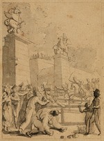 Anonymous - Street scene during the revolution