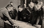 Anonymous - General Heinz Guderian (2nd from right) and the Red Army commissar Borovensky (3nd from right) during preliminary negotiations