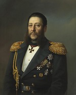 Tyurin, Ivan Alexeevich - Portrait of Admiral Nikolay Karlovich Krabbe (1814-1876)