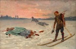 Edelfelt, Albert Gustaf Aristides - The Assassination of Bishop Henrik by Lalli