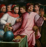 Vasari, Giorgio - Group Portrait of Six Tuscan Poets (Dante, Petrarca, Boccaccio, Guido Cavalcanti, Marsilio Ficino and Cristofano Landino)