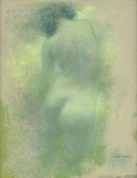 Lévy-Dhurmer, Lucien - Female back nude torso