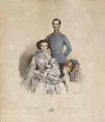 Kaiser, Eduard - Francis Joseph I and Elisabeth of Austria with children, Gisela and Rudolf
