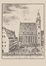 Krügner, Johann Gottfried, the Elder - St. Thomas Church and St. Thomas School in Leipzig