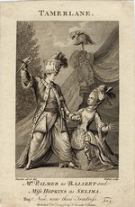 Barralet, John Melchior - Mr Palmer as Bajazet and Miss Hopkins as Selima in Tamerlane by Nicholas Rowe. (Now, now, thou traitress.)