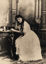 Anonymous - Portrait of the opera singer Maria Klimentova-Muromtseva (1857-1946) as Tatiana in opera Eugene Onegin by P. Tchaikovsky