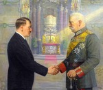 Langhorst, Carl - Adolf Hitler and President Paul von Hindenburg give themselves their hands
