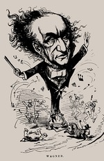 Faustin (Betbeder) - Richard Wagner as Conductor. Caricature in the Figaro