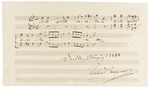 Wagner, Richard - Musical quotation from the opera Rienzi by Richard Wagner (Santo spirito cavaliere!), Dresden, 25 August 1844