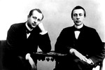Anonymous - Sergei Rachmaninov (1873-1943) and pianist and conductor Alexander Siloti (1863-1945)