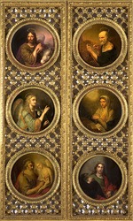Borovikovsky, Vladimir Lukich - Royal Doors with Christ, the Virgin, the Archangel Gabriel and the Four Evangelists